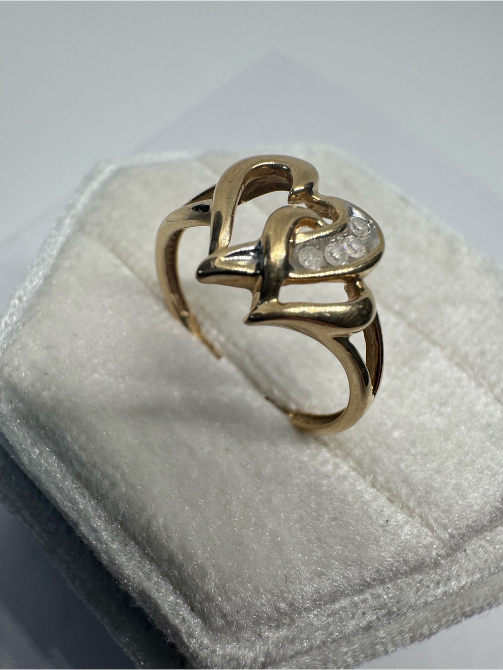 Vintage 10K 417 Yellow Gold Natural Diamond Ring Size 7 | Fine Jewelry Gift